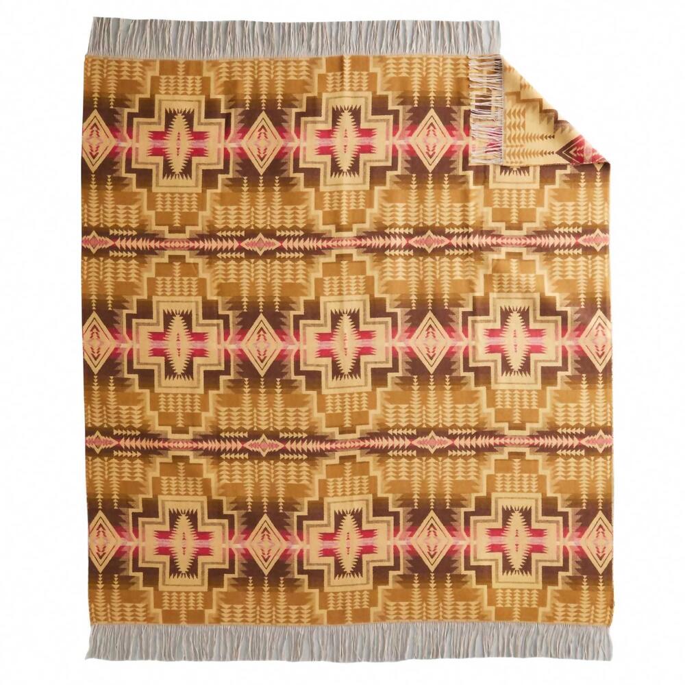 NEW PENDLETON chimayo throw blanket in harding star bronze